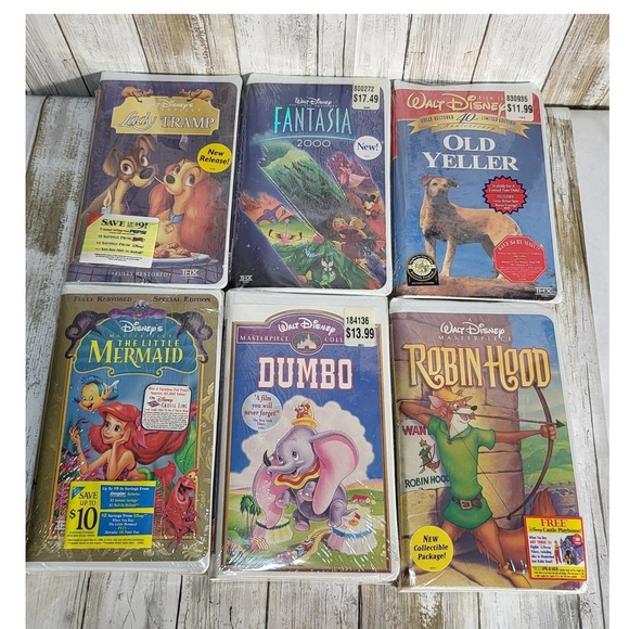 Vintage 1994-1999 Walt Disney Masterpiece Collection VHS Tapes Brand New - Picture 2 of 9